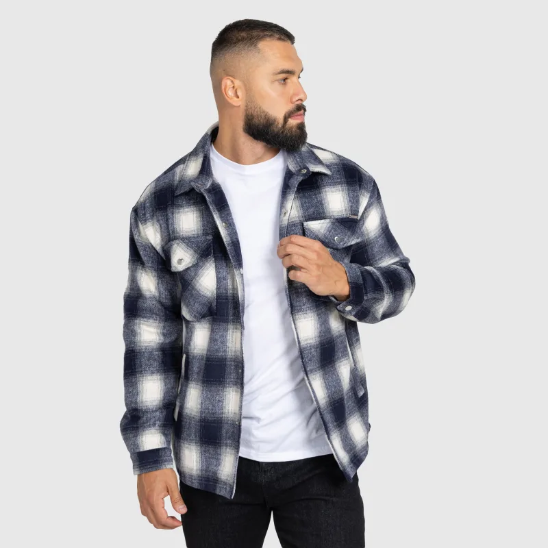 Cămașă în romburi bărbați Iron Aesthetics Timber, blue/white-6