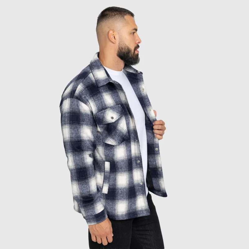 Cămașă în romburi bărbați Iron Aesthetics Timber, blue/white-8