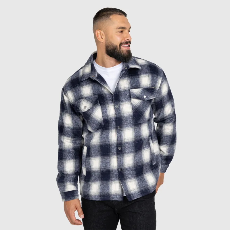 Cămașă în romburi bărbați Iron Aesthetics Timber, blue/white-5