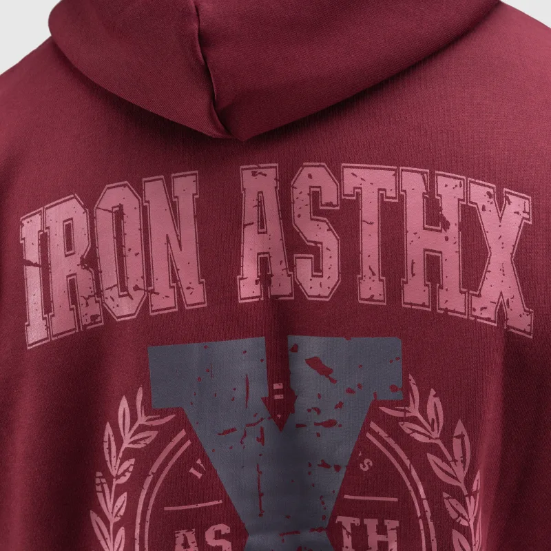 Hanorac bărbați Iron Aesthetics X-Society, vișiniu-10