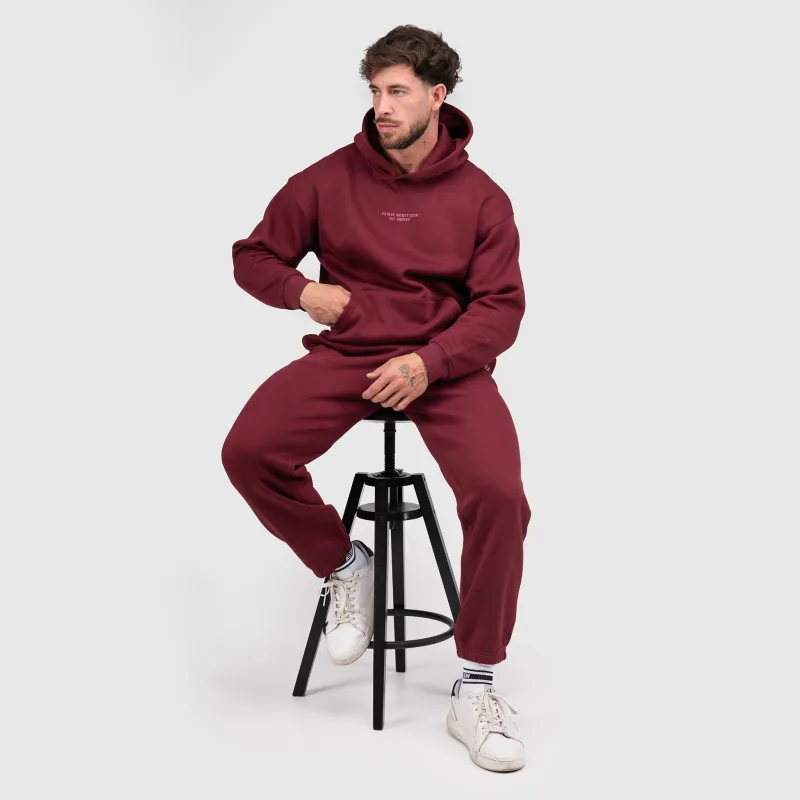Hanorac bărbați Iron Aesthetics X-Society, vișiniu-6