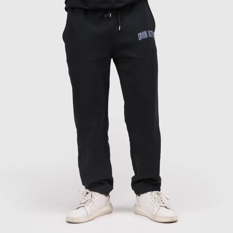 Pantaloni de trening bărbați Iron Aesthetics X-Society, negri-2