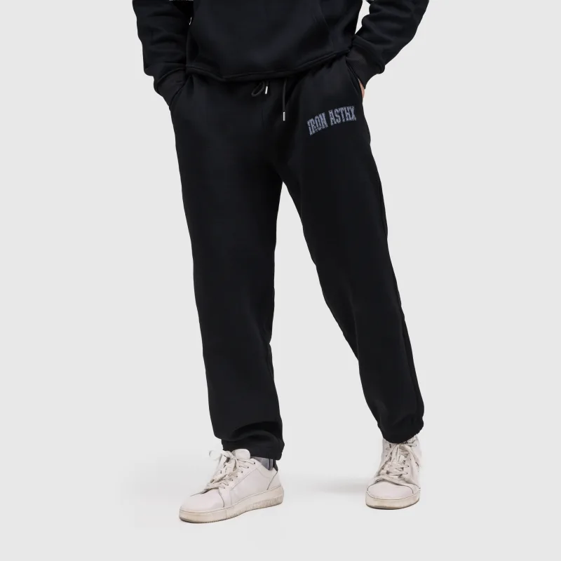 Pantaloni de trening bărbați Iron Aesthetics X-Society, negri-3