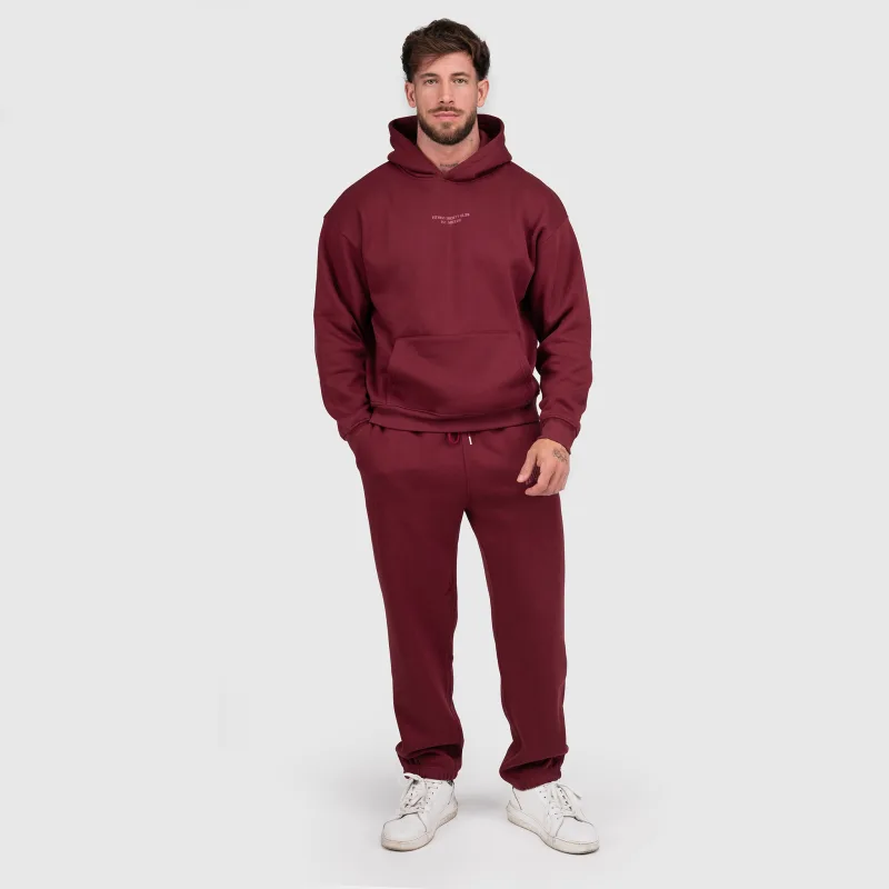Pantaloni de trening bărbați Iron Aesthetics X-Society, vișinii-10