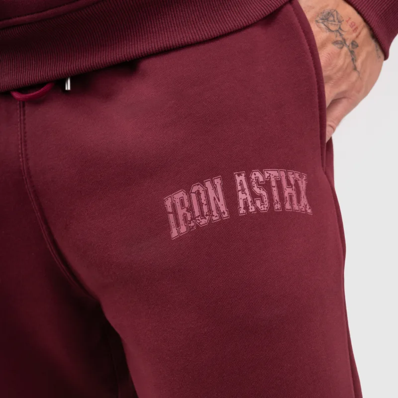 Set de trening bărbați Iron Aesthetics X-Society, vișinie-23