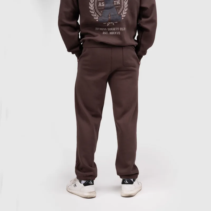 Pantaloni de trening bărbați Iron Aesthetics X-Society, maro-3