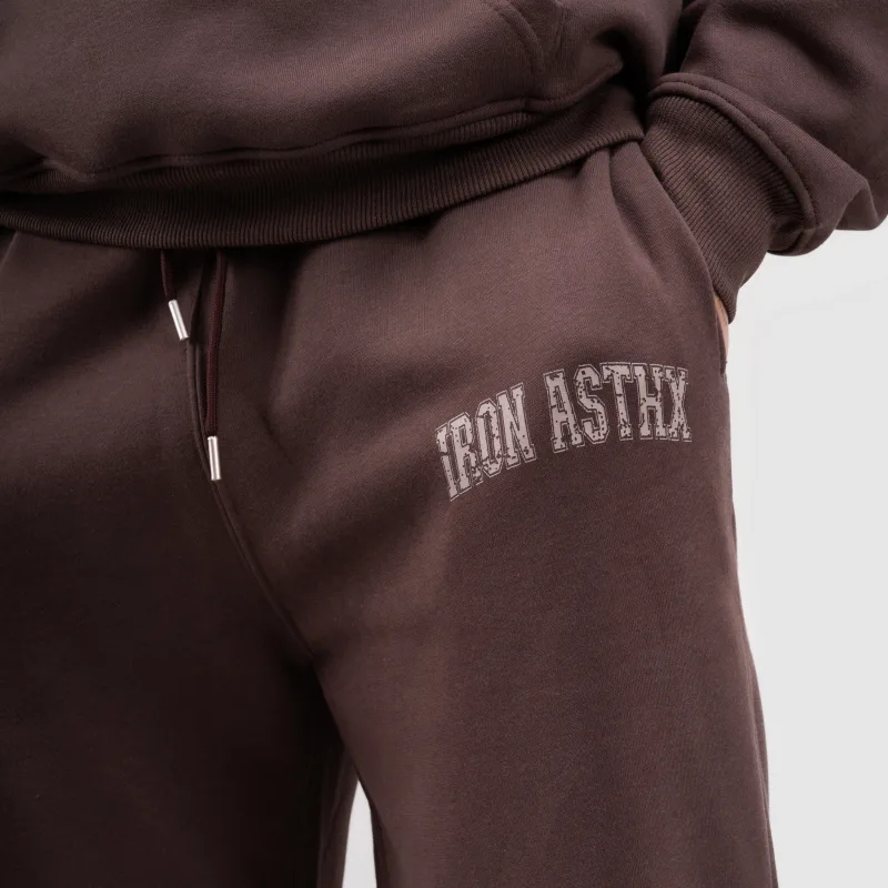 Pantaloni de trening bărbați Iron Aesthetics X-Society, maro-4