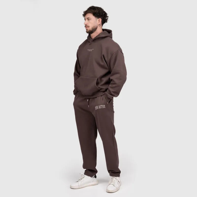 Pantaloni de trening bărbați Iron Aesthetics X-Society, maro-10