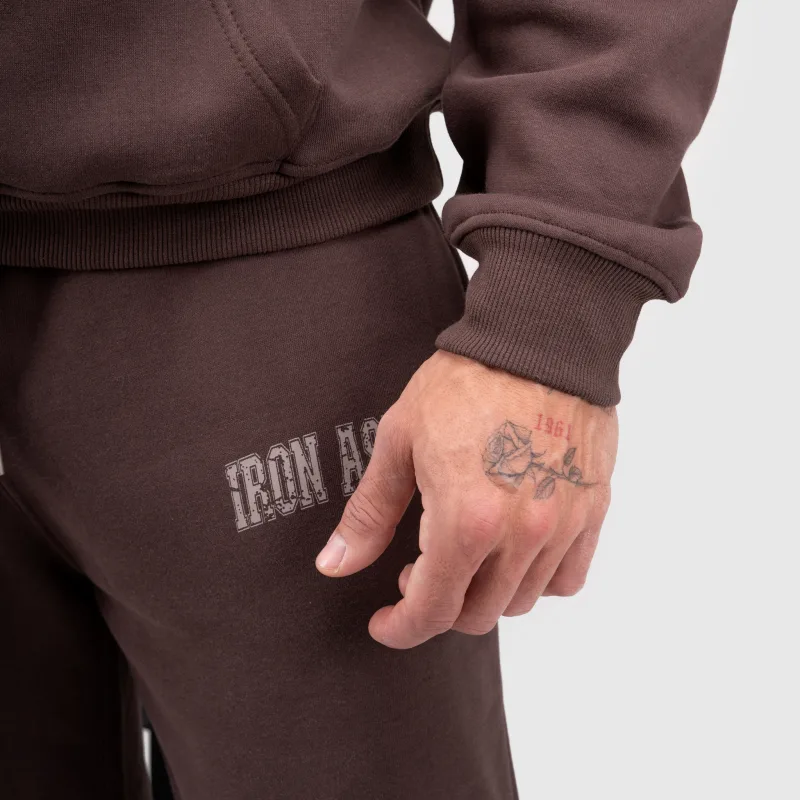 Set de trening bărbați Iron Aesthetics X-Society, maro-14
