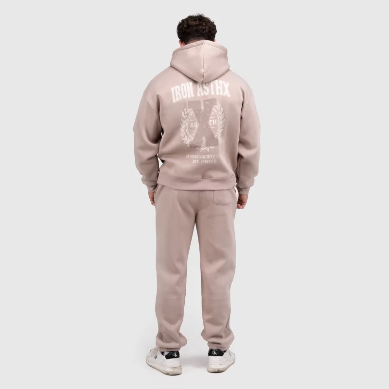 Pantaloni de trening bărbați Iron Aesthetics X-Society, bej-12