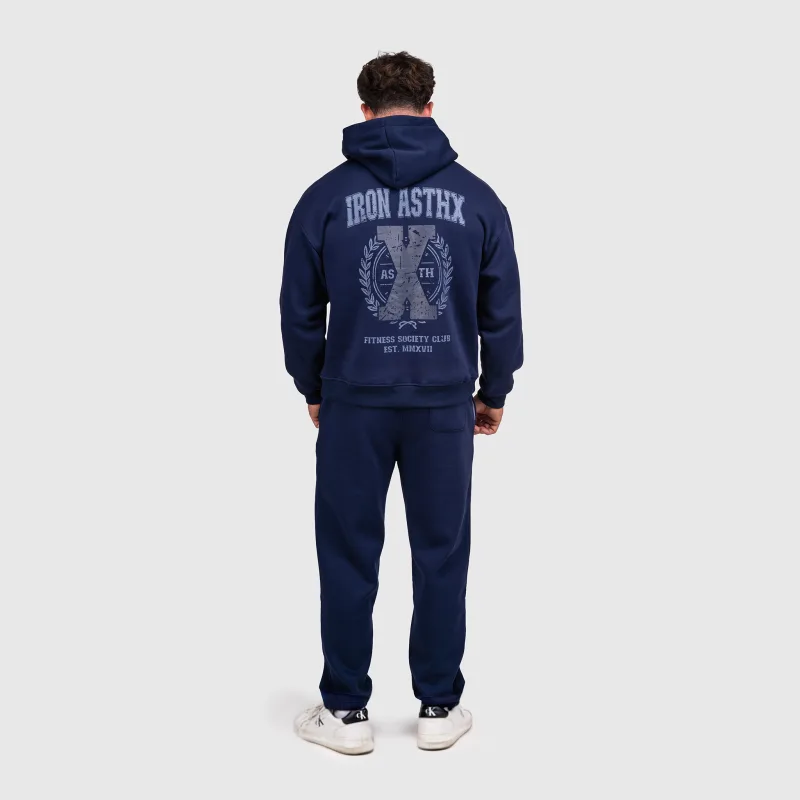 Hanorac bărbați Iron Aesthetics X-Society, navy-11
