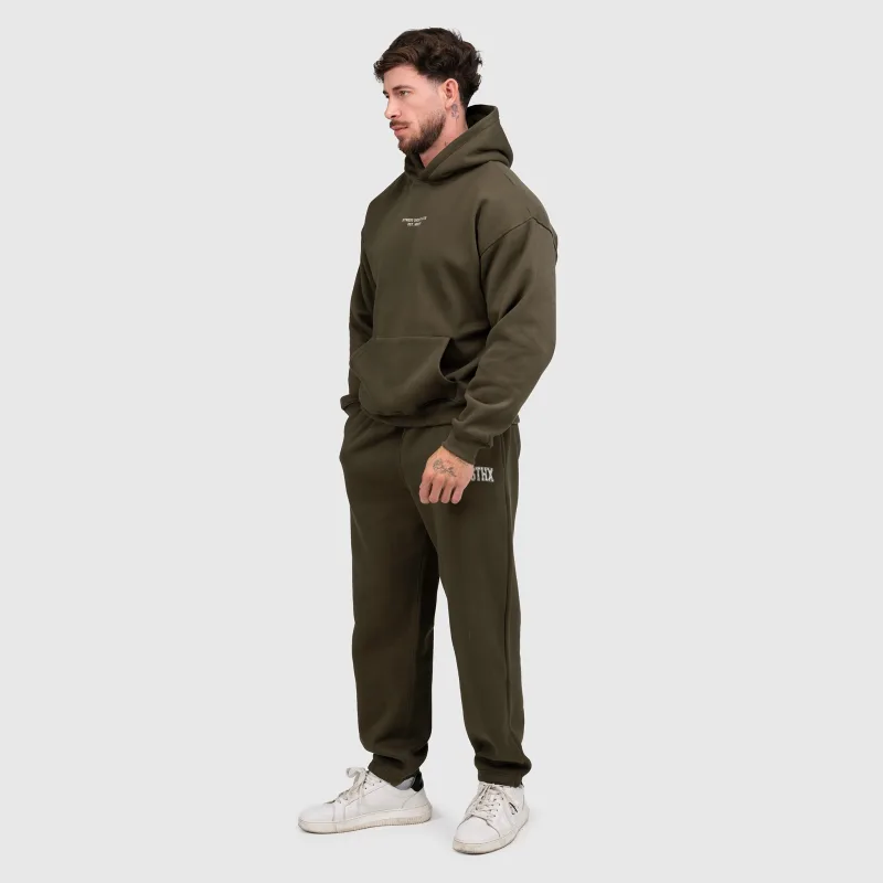 Pantaloni de trening bărbați Iron Aesthetics X-Society, verzi-9