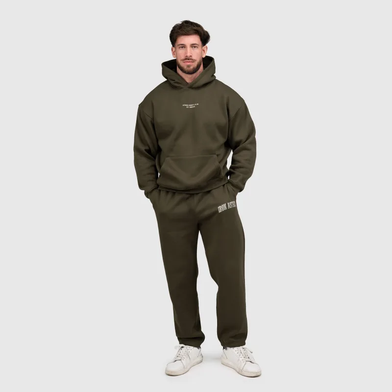 Pantaloni de trening bărbați Iron Aesthetics X-Society, verzi-7