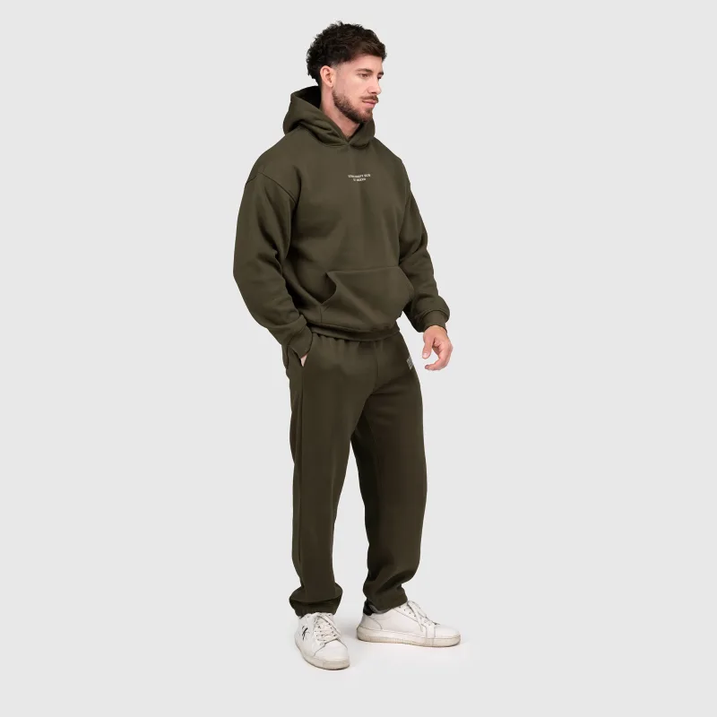Pantaloni de trening bărbați Iron Aesthetics X-Society, verzi-8