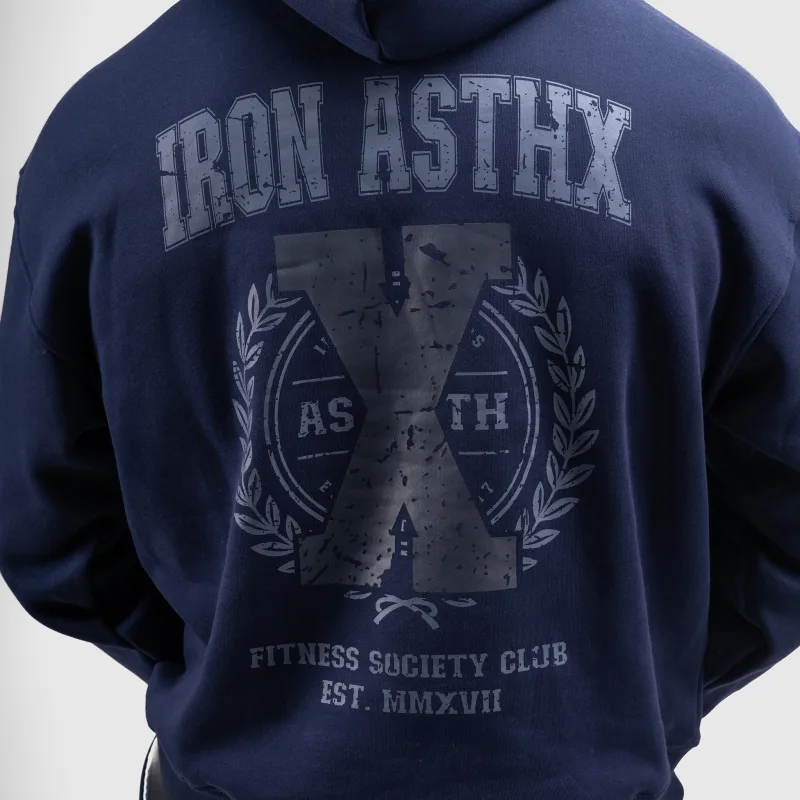 Hanorac bărbați Iron Aesthetics X-Society, navy-7