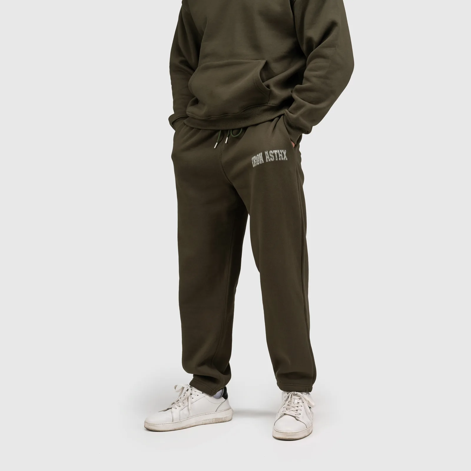 Pantaloni de trening bărbați Iron Aesthetics X-Society, verzi-1