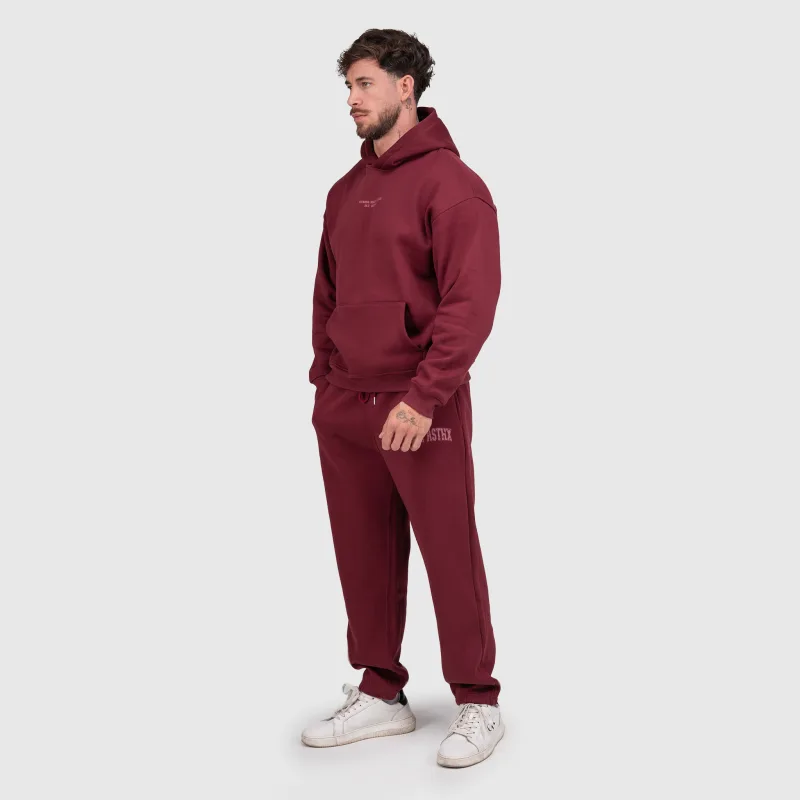 Pantaloni de trening bărbați Iron Aesthetics X-Society, vișinii-12
