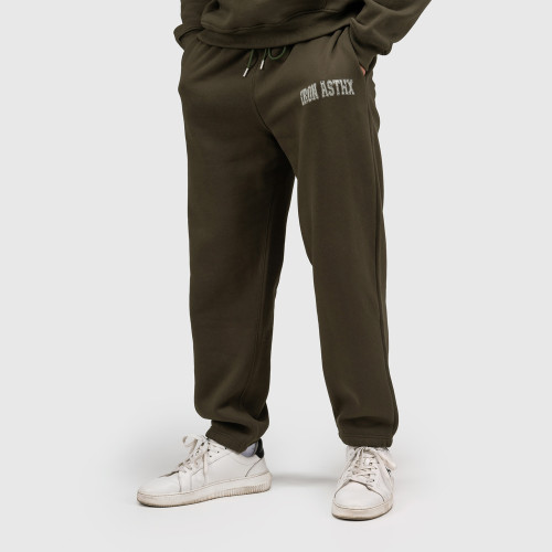 Pantaloni de trening bărbați Iron Aesthetics X-Society, verzi