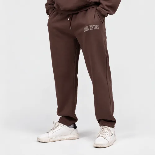 Pantaloni de trening bărbați Iron Aesthetics X-Society, maro