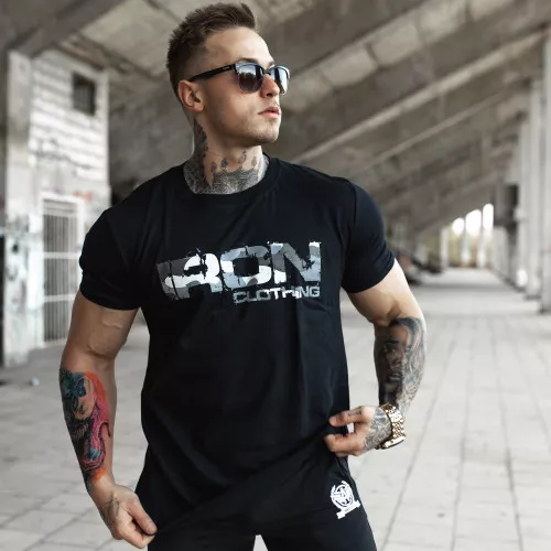 Tricou UltraSoft Iron Camo Style, negru