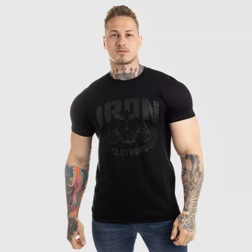 Tricou Ultrasoft IRON MAN, black on black