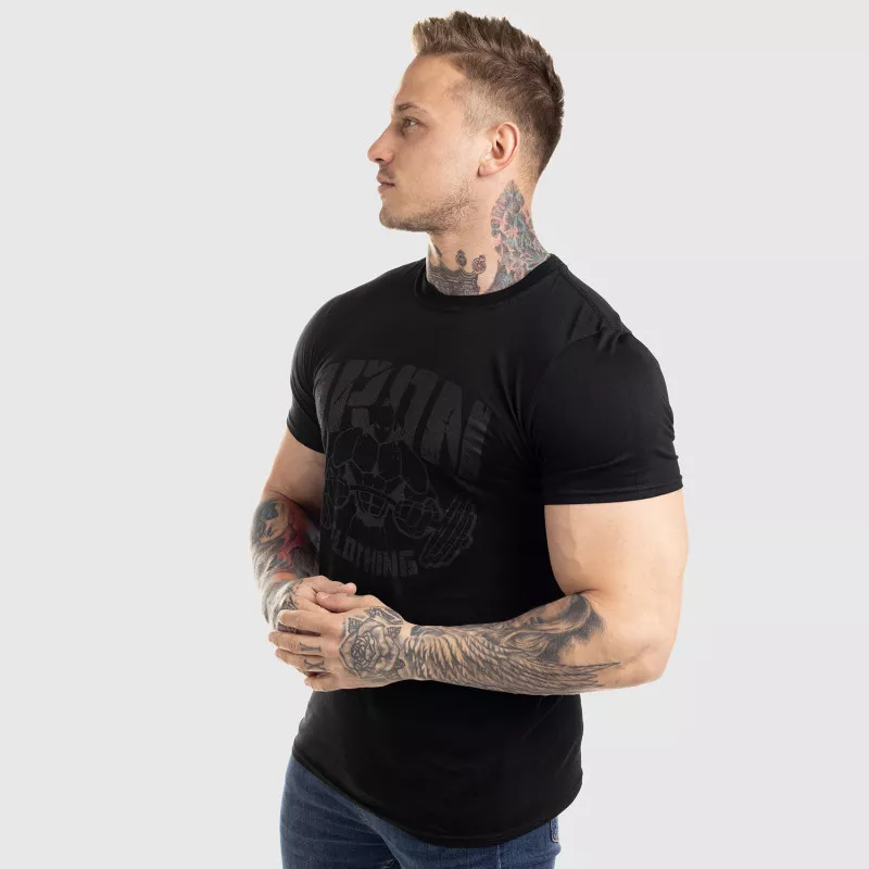 Tricou Ultrasoft IRON MAN, black on black-3