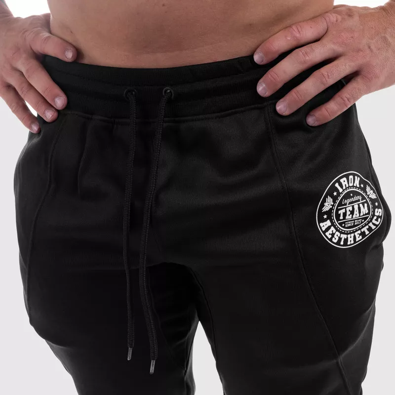 Pantaloni de trening Jogger Iron Aesthetics Circle Star, negrii-4