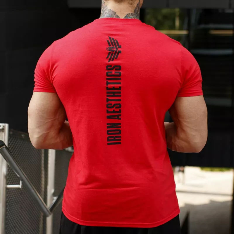 Tricou Ultrasoft Iron Aesthetics Skull, roșu-4