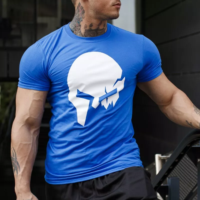 Tricou Ultrasoft Iron Aesthetics Skull, albastru-2