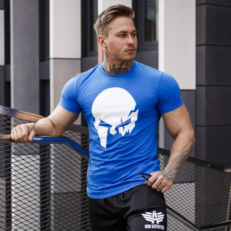 Tricou Ultrasoft Iron Aesthetics Skull, albastru-3