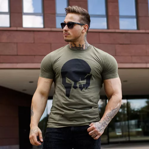 Tricou Ultrasoft Skull, verde armată