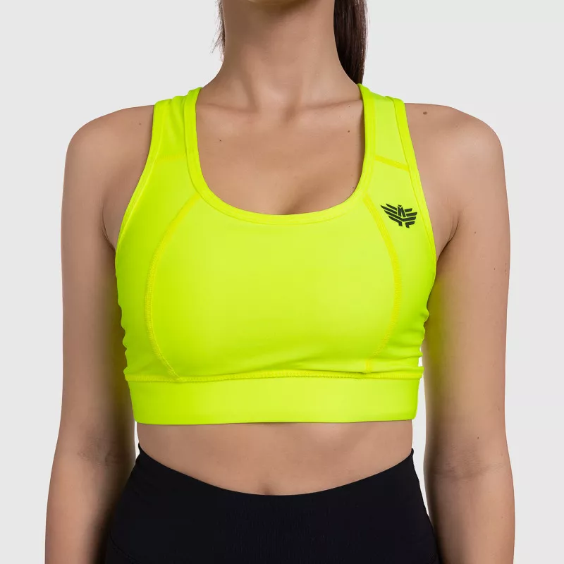 Bustieră sport pentru damă - Iron Aesthetics, NEON GREEN-1