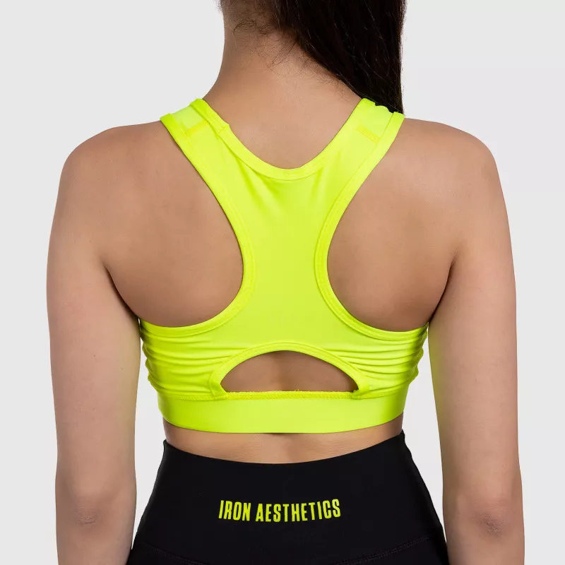 Bustieră sport pentru damă - Iron Aesthetics, NEON GREEN-2