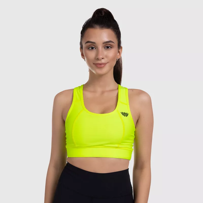 Bustieră sport pentru damă - Iron Aesthetics, NEON GREEN-8