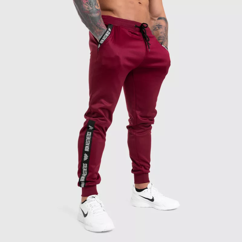 Pantalonii de trening Jogger Iron Aesthetics Partial, vișinii-1