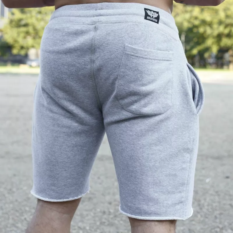Pantaloni scurți de trening pentru bărbați Iron Aesthetics Skull, gri-3
