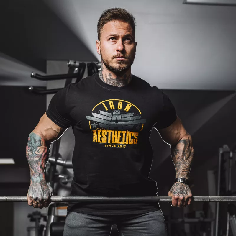 Tricou fitness pentru bărbați Iron Aesthetics Force, negru-5