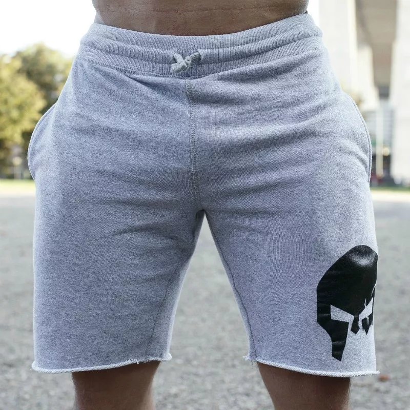 Pantaloni scurți de trening pentru bărbați Iron Aesthetics Skull, gri-2