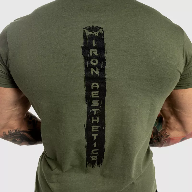 Tricou fitness pentru bărbați Iron Aesthetics Force, verde-5