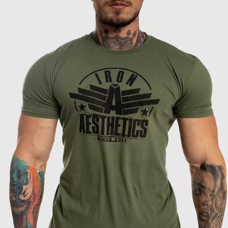 Tricou fitness pentru bărbați Iron Aesthetics Force, verde-2