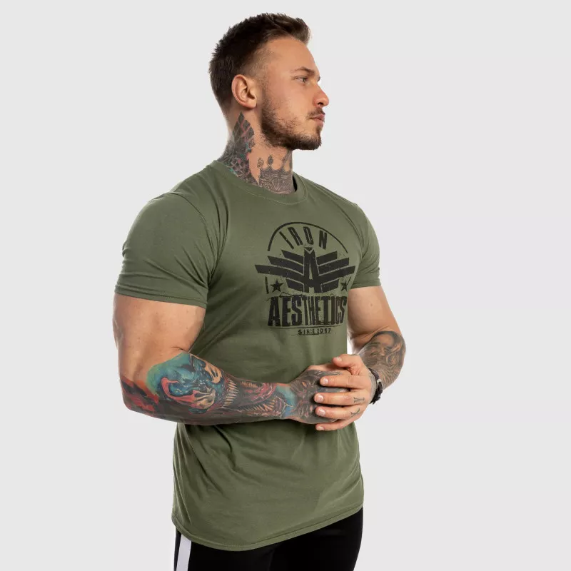 Tricou fitness pentru bărbați Iron Aesthetics Force, verde-4