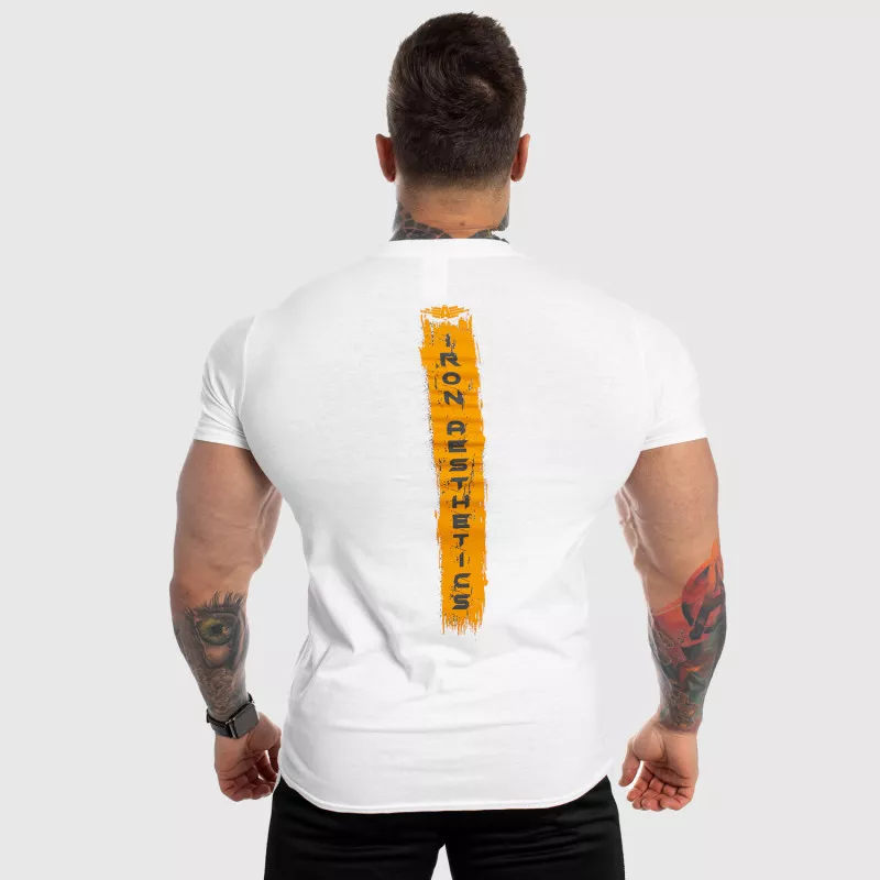 Tricou fitness pentru bărbați Iron Aesthetics Force, alb-2