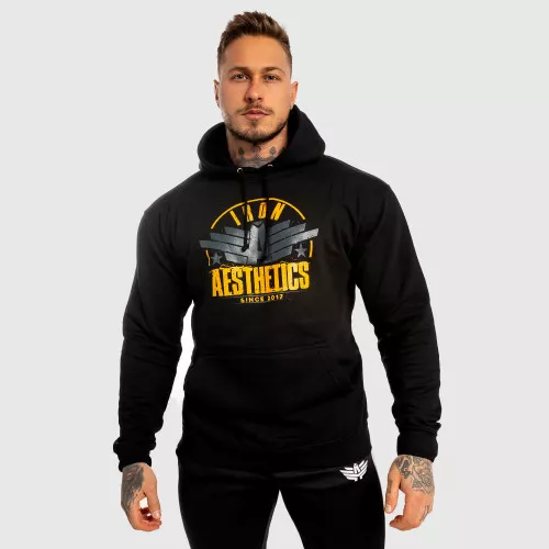 Hanorac fitness fără fermoar Force, negru