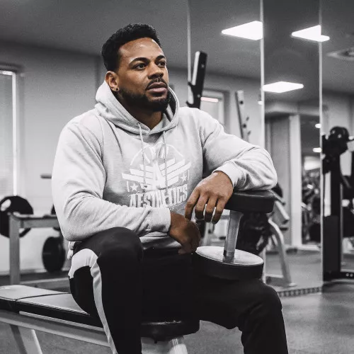 Hanorac fitness fără fermoar Force, gri