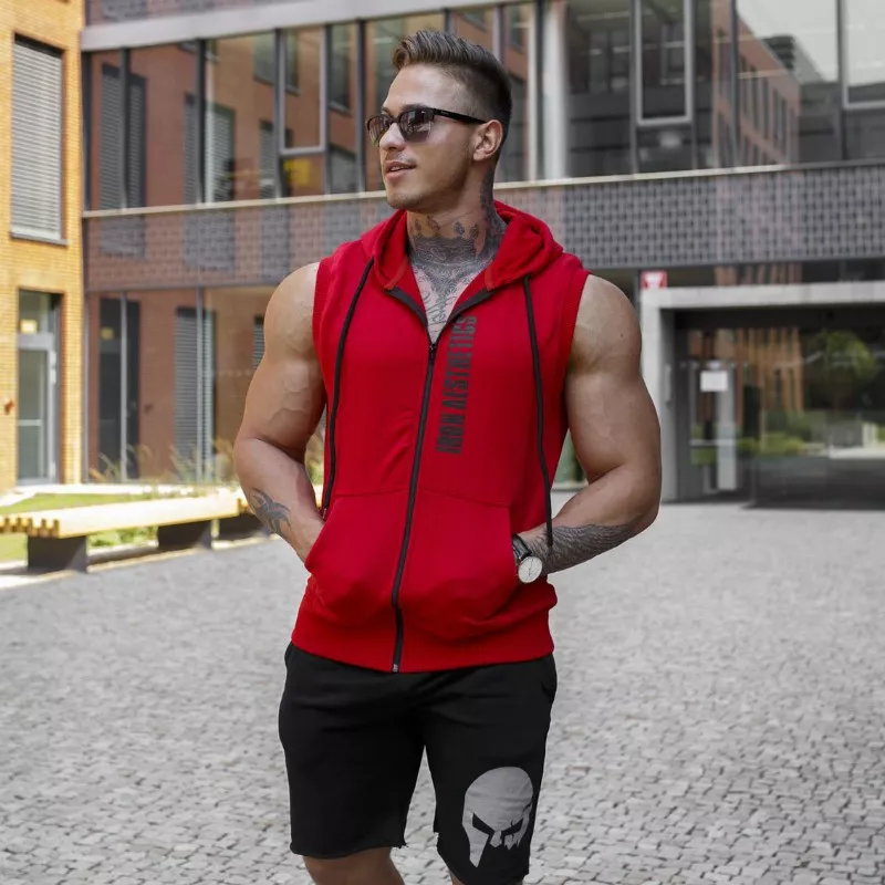 Pantaloni scurți de trening pentru bărbați Iron Aesthetics Skull, negrii-6