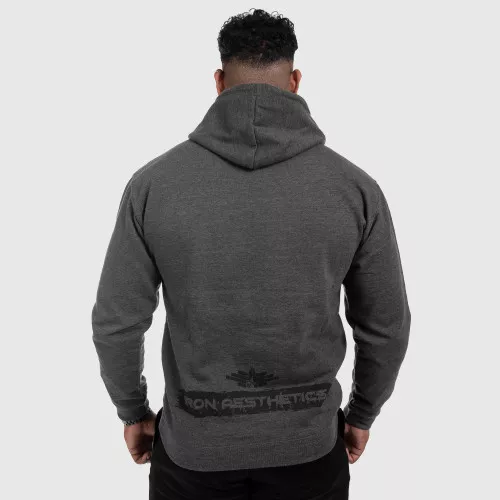 Hanorac sport fără fermoar Iron Aesthetics Force, CharcoalGrey