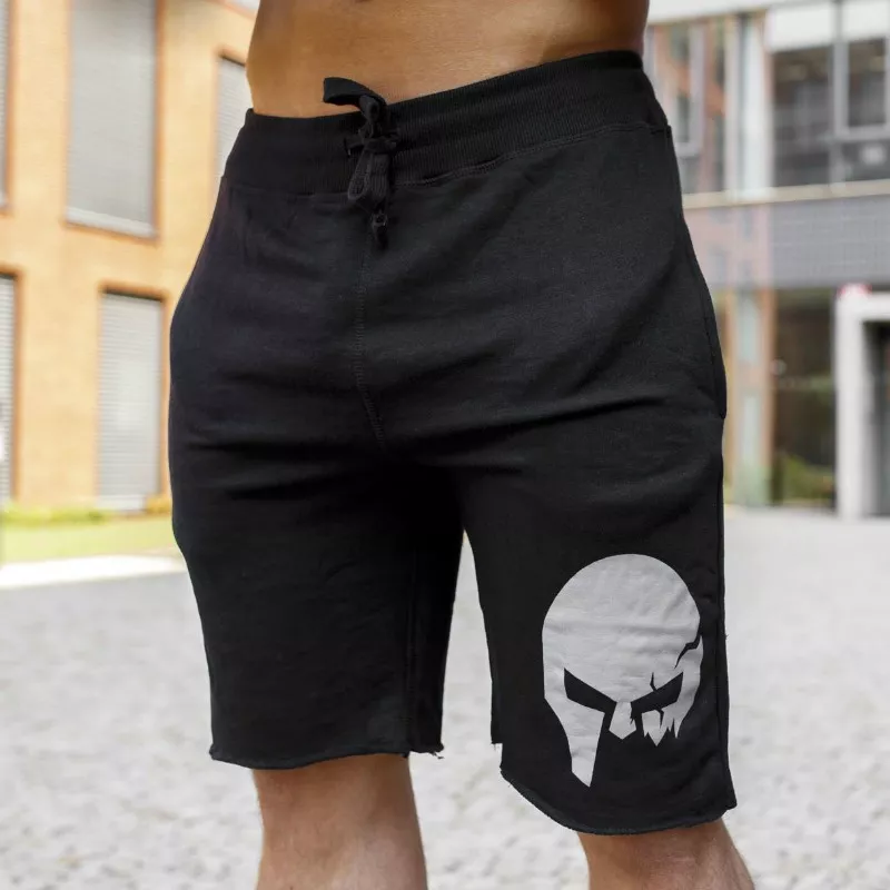 Pantaloni scurți de trening pentru bărbați Iron Aesthetics Skull, negrii-3