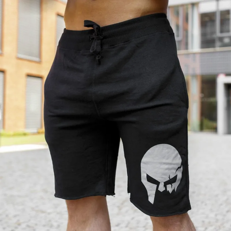 Pantaloni scurți de trening pentru bărbați Iron Aesthetics Skull, negrii-3