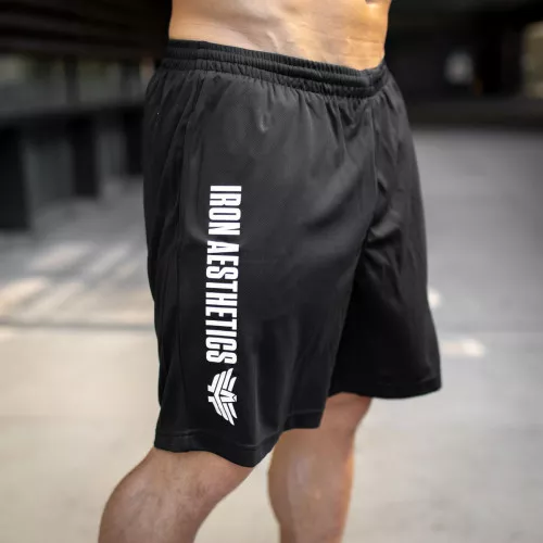 Pantaloni scurți Iron Aesthetics, negri B&W