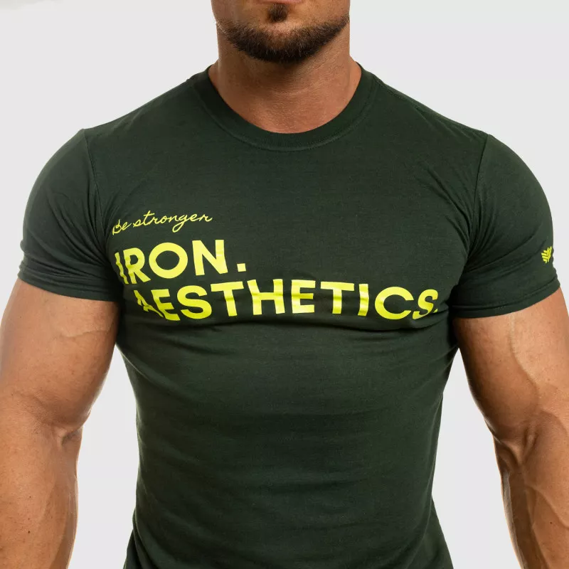 Tricou fitness pentru bărbați Iron Aesthetics Be Stronger, verde-9